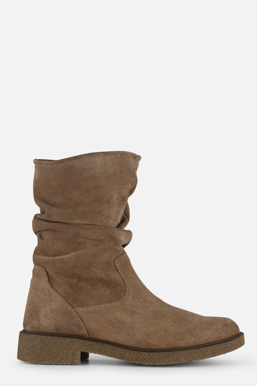 Feyn Giulia Plooi Enkellaarsjes taupe Suede