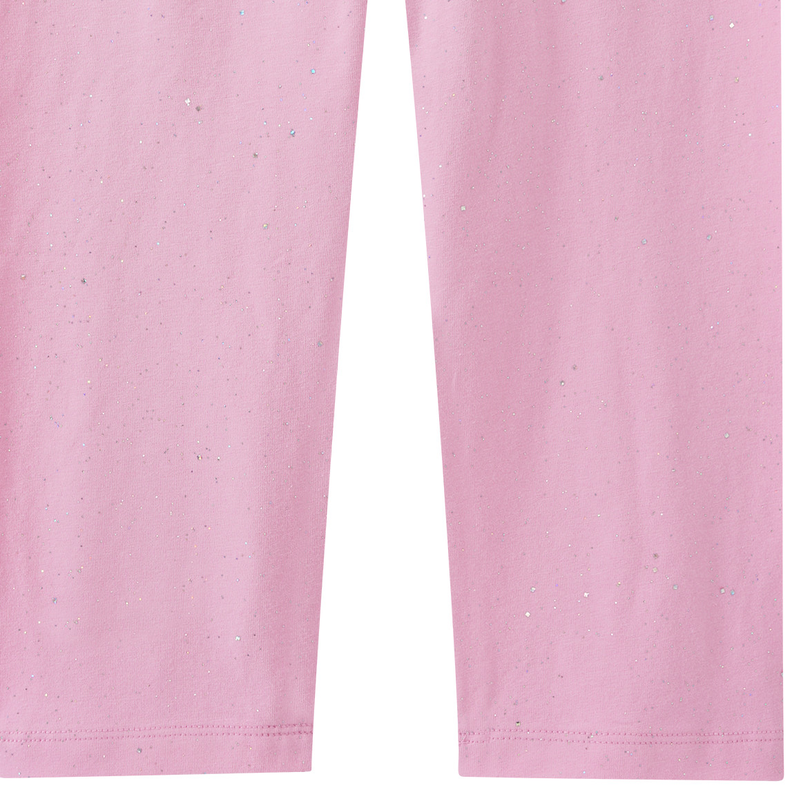 Yigga Mädchen Capri mit Glitzer-Allover rosa