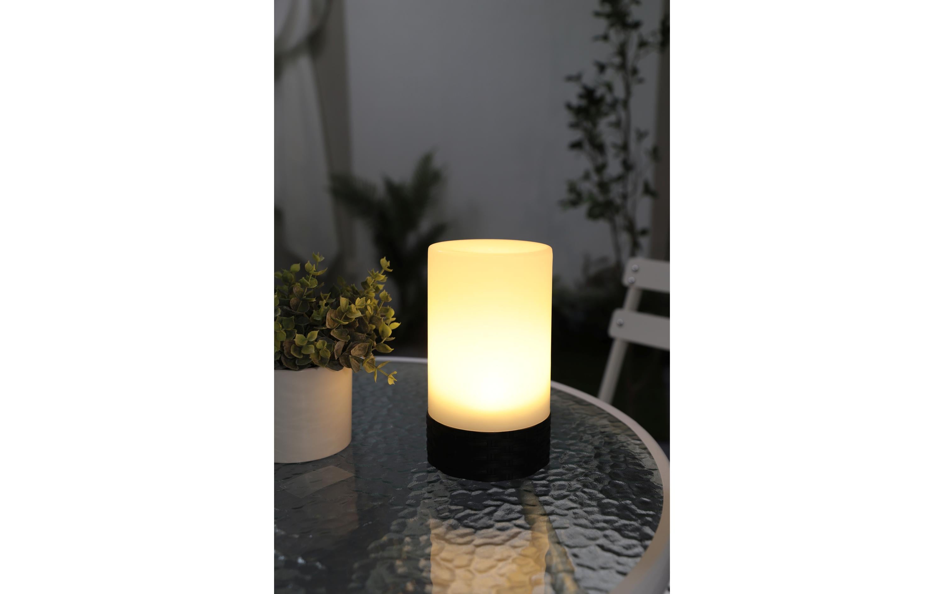 Tisch Leuchte RattanLED Solar Tisch Leuchte
