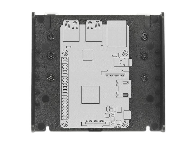Delock Hutschienen Montagekit für Entwicklerboards Delock 66292 Hutschienen Montagekit für Einplatinencomputer oder 3.5″ Geräte