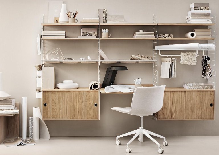 String Furniture Kast met schuifdeur 78 x 30 x 42 cm walnoot