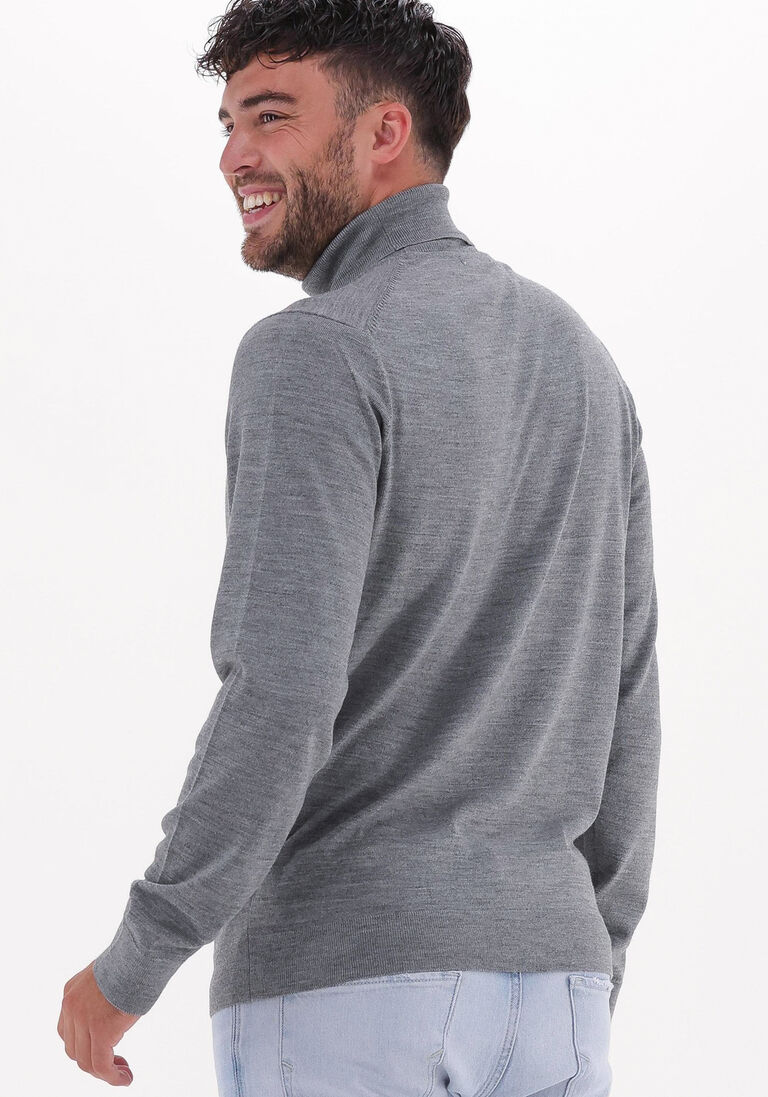 SELECTED HOMME grijze selected homme coltrui town merino coolmax knit roll b