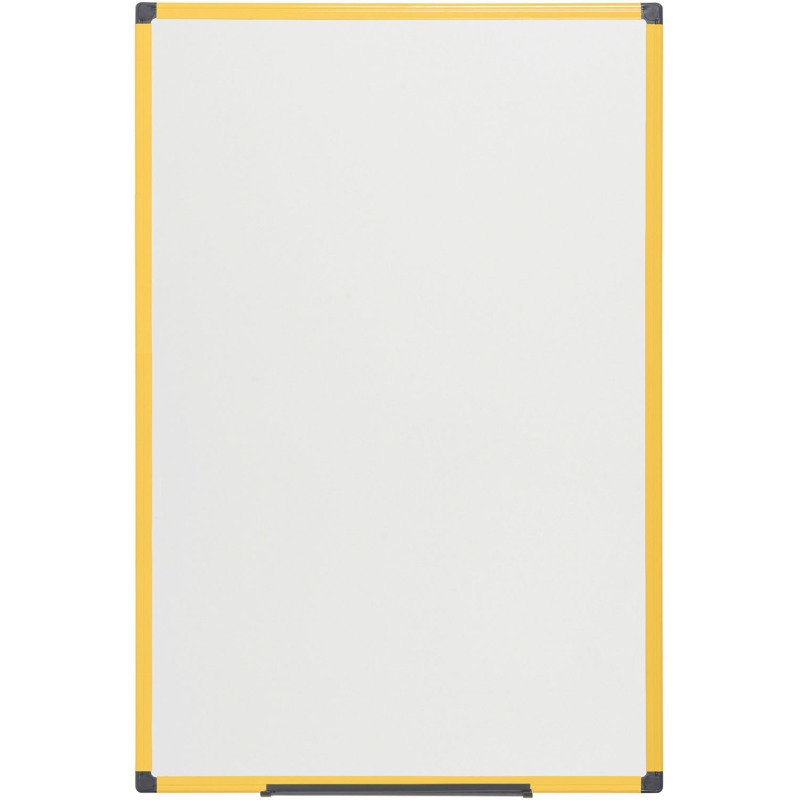 Tableau blanc laqué Industriel Ultrabrite cadre jaune 180 x 120 cm Bi-Office