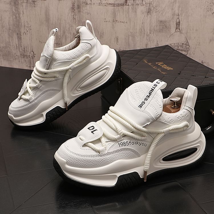 Mr Ozera - Platform veterschoenen met letters