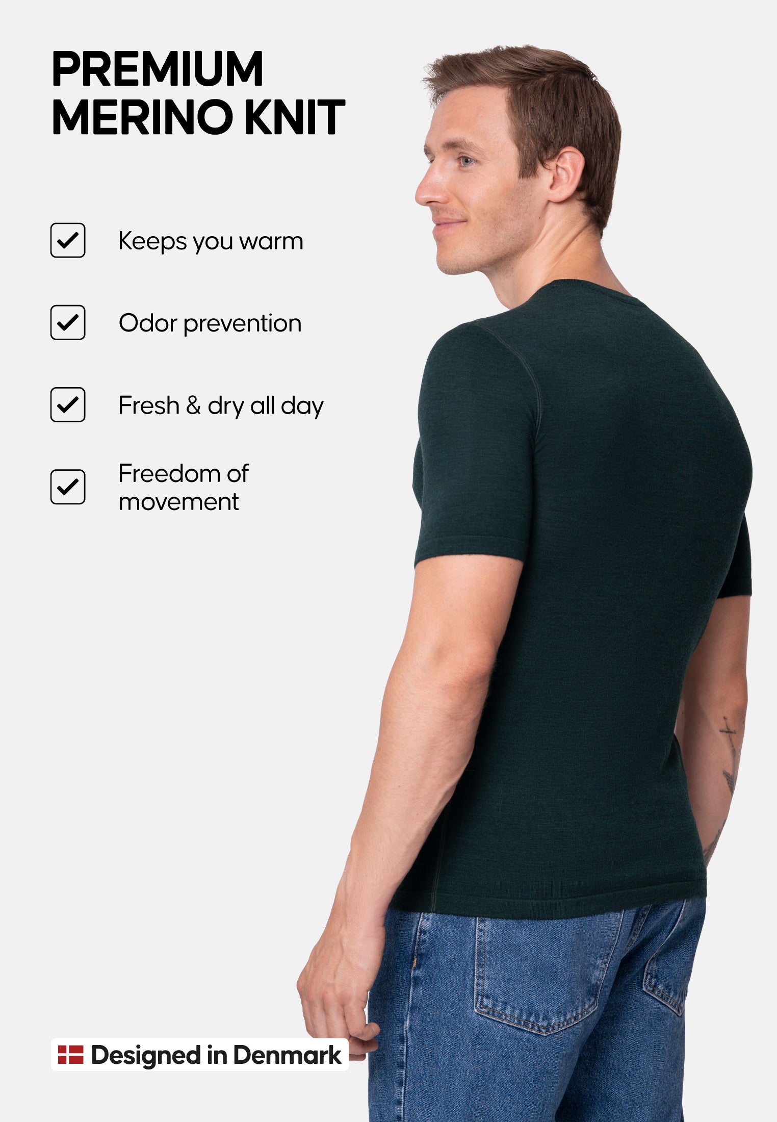 MERINOULD BASELAYER T-SHIRT TIL MÆND