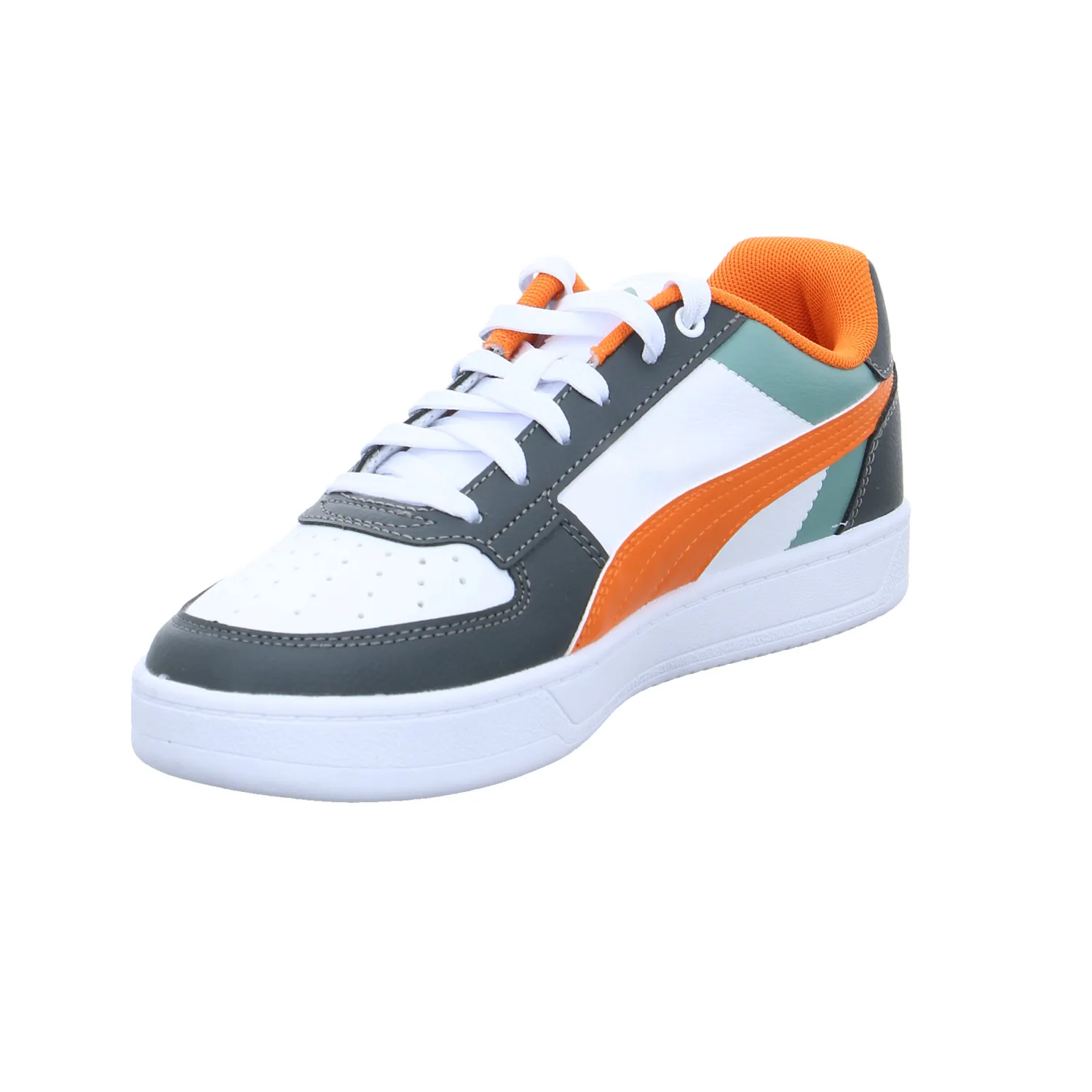 PUMA Kinder Sportschuh Weiss Lederimitat