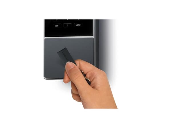 Safescan TimeMoto TM-616 - Tidtakersystem - PIN-kode, RFID - 200 ansatte - Ethernet, USB, Wi-Fi - svart/grå