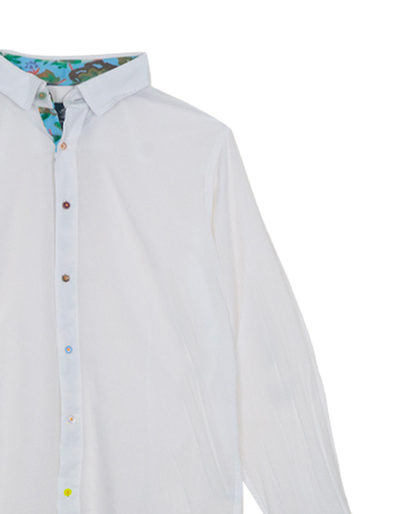 RECYCLED ART WORLD CHEMISE BASIQUE HOMME LOVINA BANC