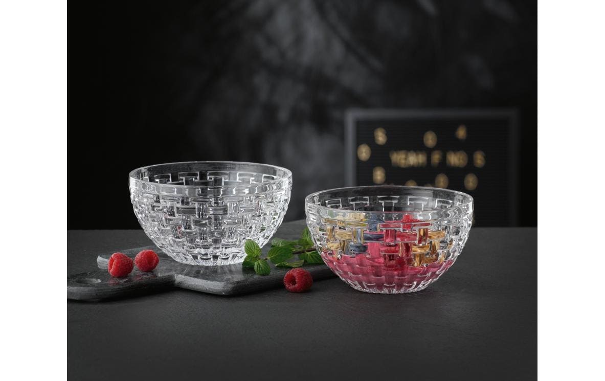 Schale Bossa Nova, 2 StückZwei-teiliges Schüssel-Set aus transparentem Glas