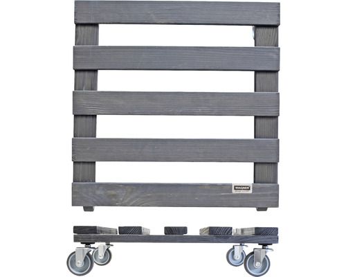 Wagner plantenwagen 38 x 38 x 9,5 cm hout antraciet
