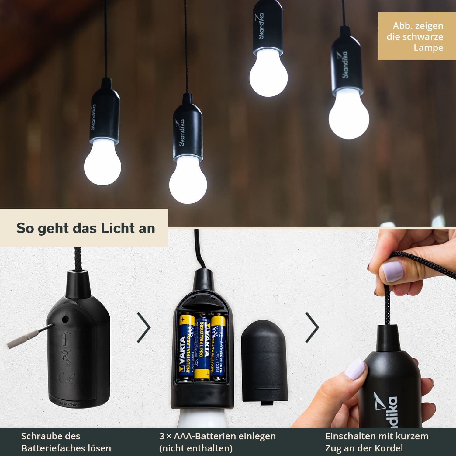 Skandika Narvik LED set van 4 hanglampen - White