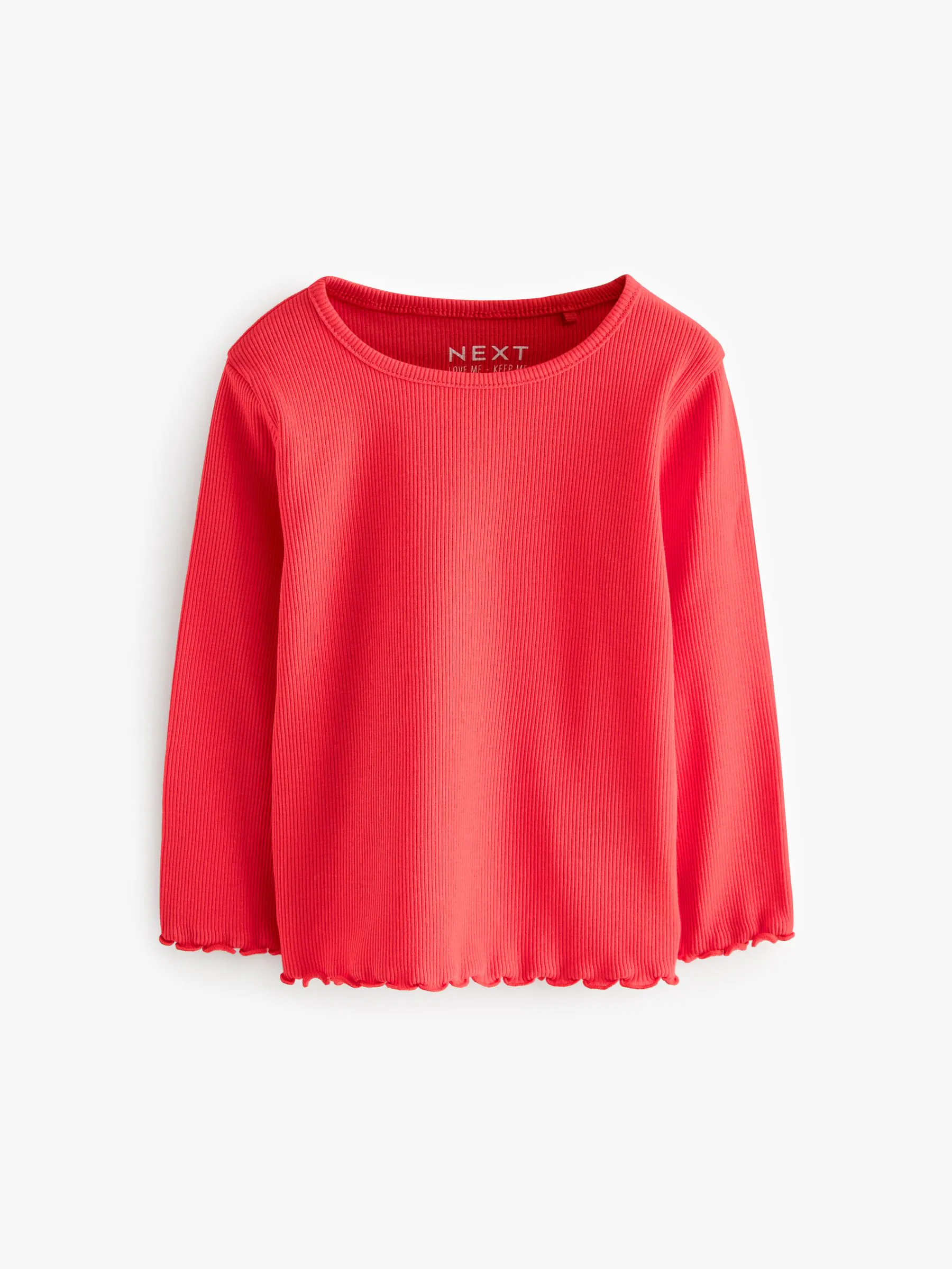 Marineblauw - Verpakking van 5 geribbelde tops met lange mouwen (3mnd -7jaar)
