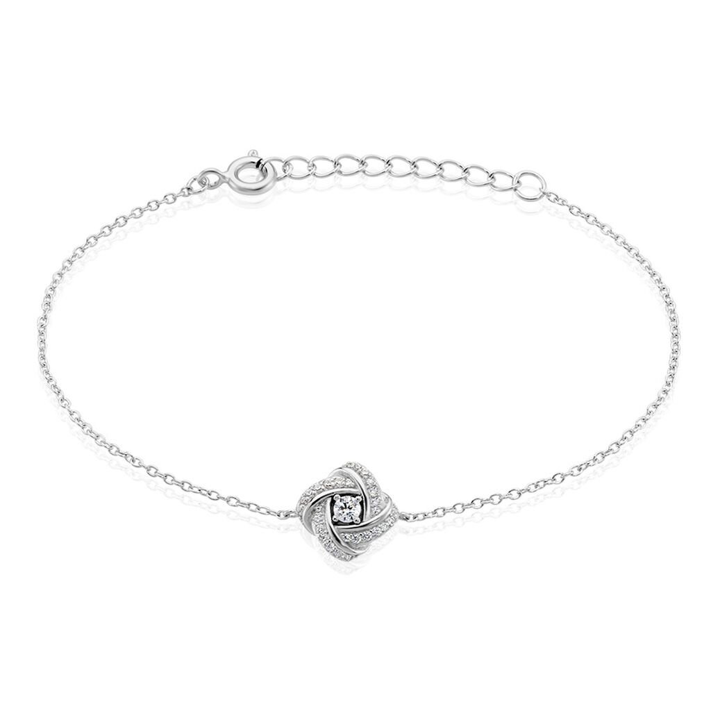Bracelet Anasthase Argent Blanc Oxyde De Zirconium