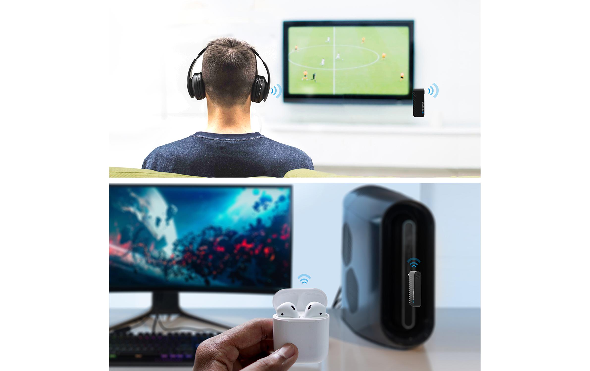 Sender B9Audioadapter mit ausklappbarem 3.5-mm-Doppelanschluss