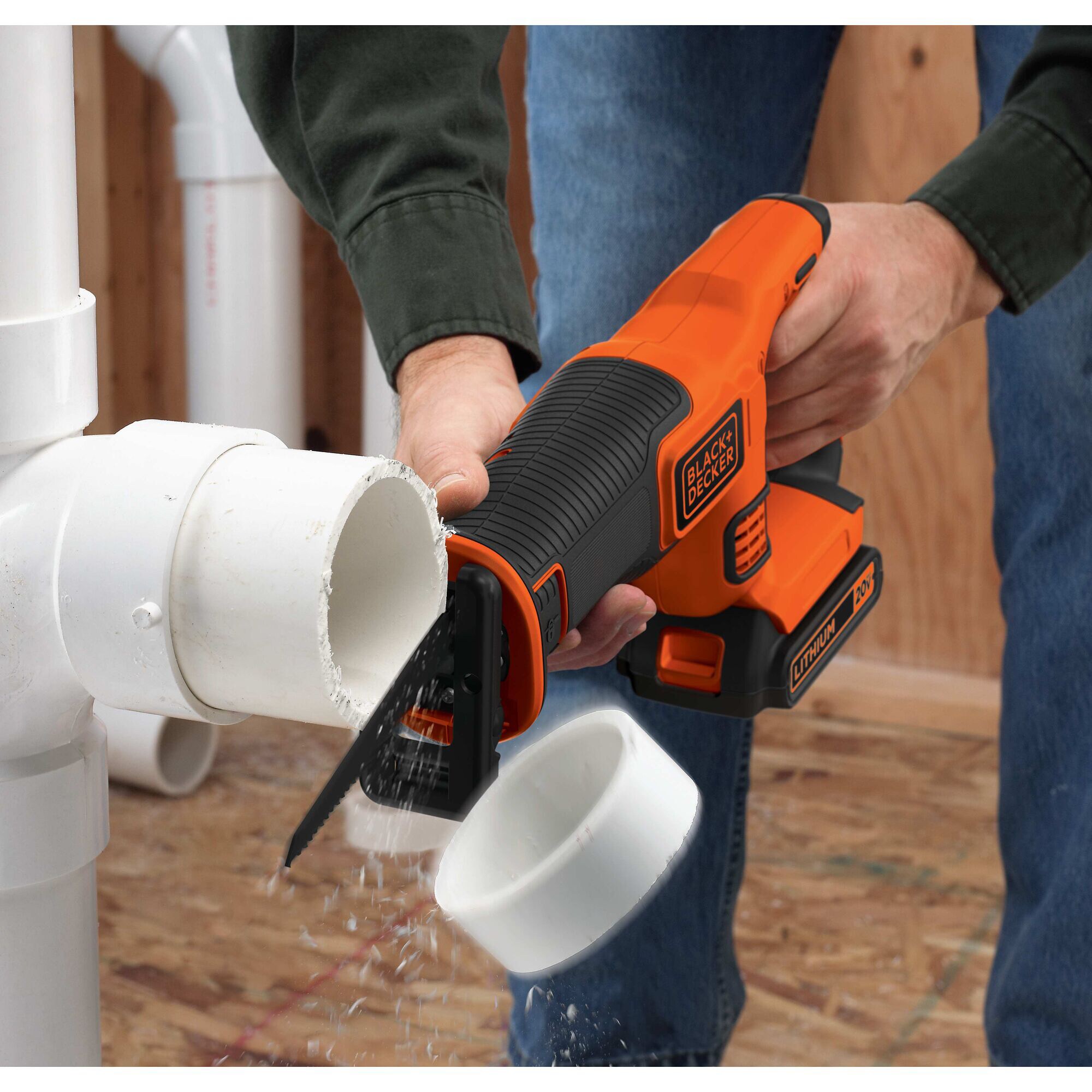 BLACK+DECKER Säbelsäge Akku-Säbelsäge BDCR18N, 18Volt