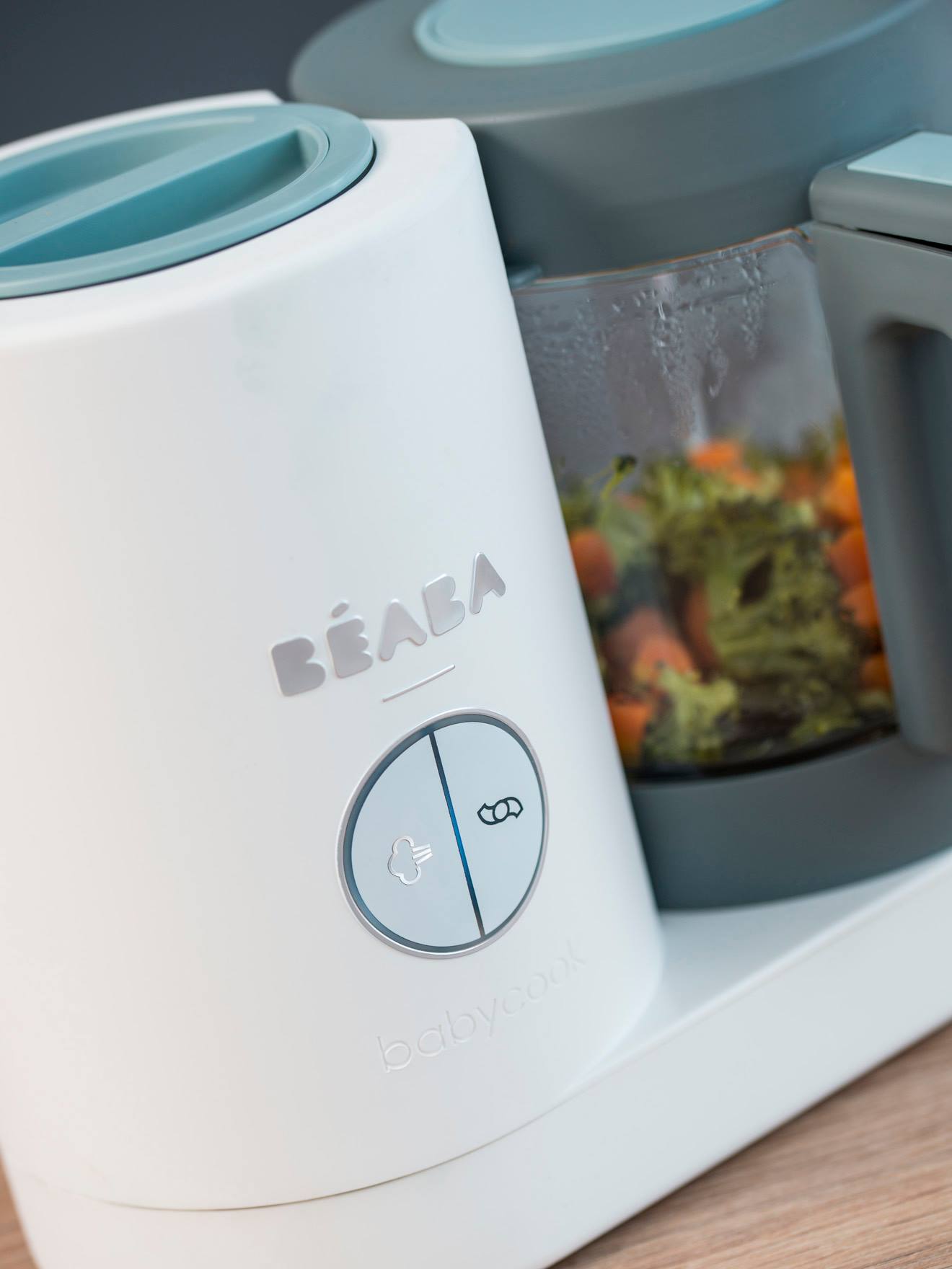 Robô BEABA Babycook Neo 4 em 1, Azul Escuro Liso