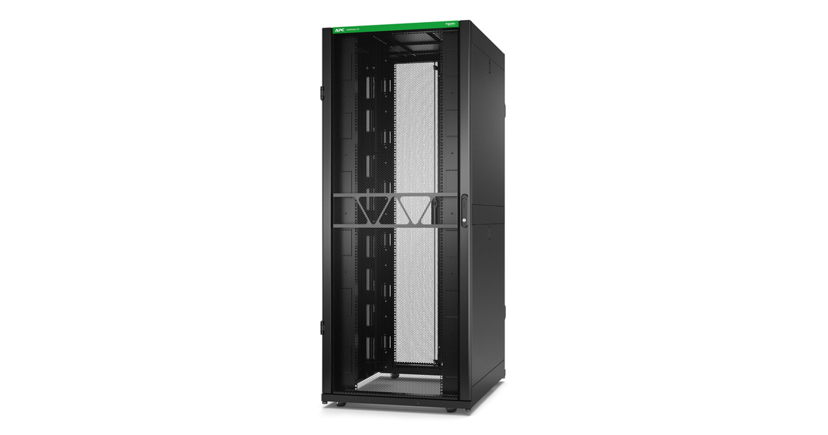 APCNetShelter SX Gen 2 AR3180B2, 42U server rack  (Zwart/groen, 80(b) x 199,1(h) x 107(d) cm, met zijkanten)