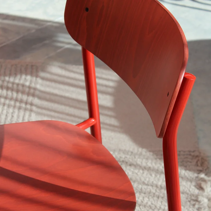 Thonet - S 243 Stuhl, Chrom / Eiche klar lackiert