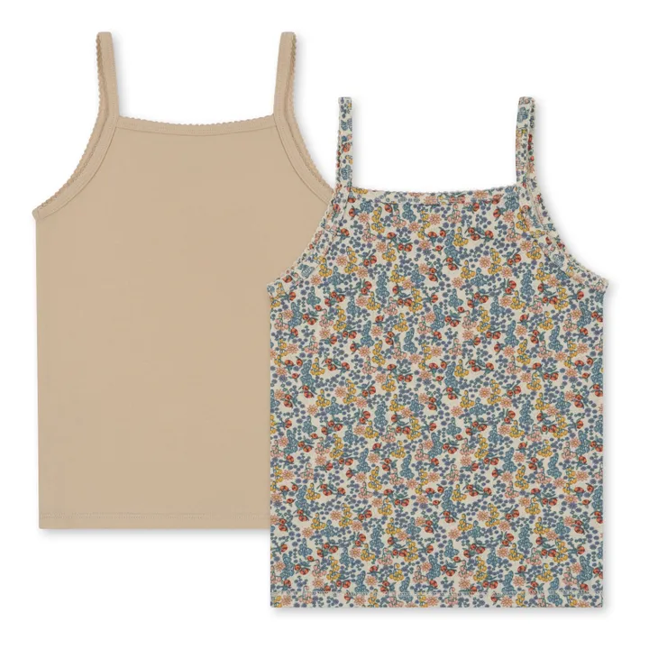 Konges Sløjd Lot 2 Débardeurs Bretelles Basic Coton Bio | Beige