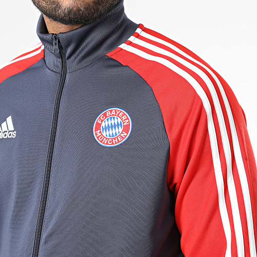 Veste Zippée A Bandes FC Bayern DNA HF1364 Bleu Marine Rouge