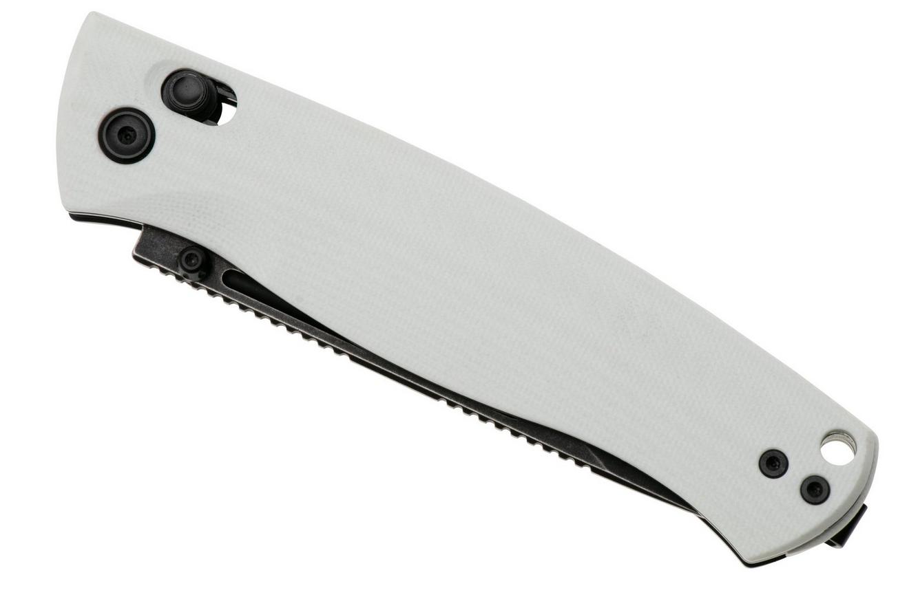Real Steel Pathfinder FFG 7851WB Blackwashed 14C28N, White G10, zakmes, Ivan D. Braginets design