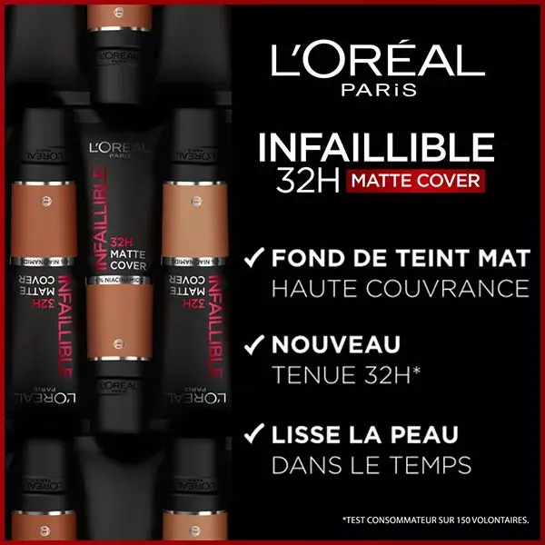 Base L'Oréal Paris Infallible 32h Matte Cover nº 350, Subtom Dourado, 30ml