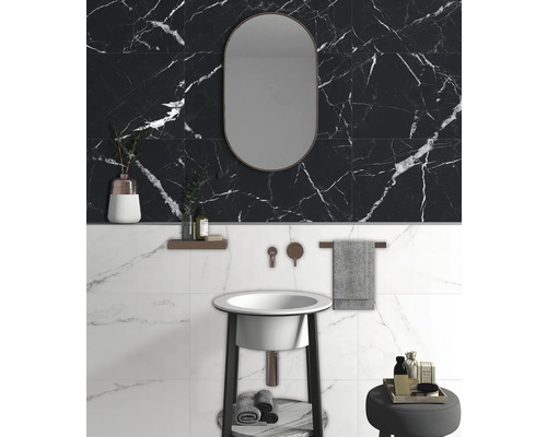 Porseleinen wand- en vloertegel Verona blanco 32 x 62,5 cm