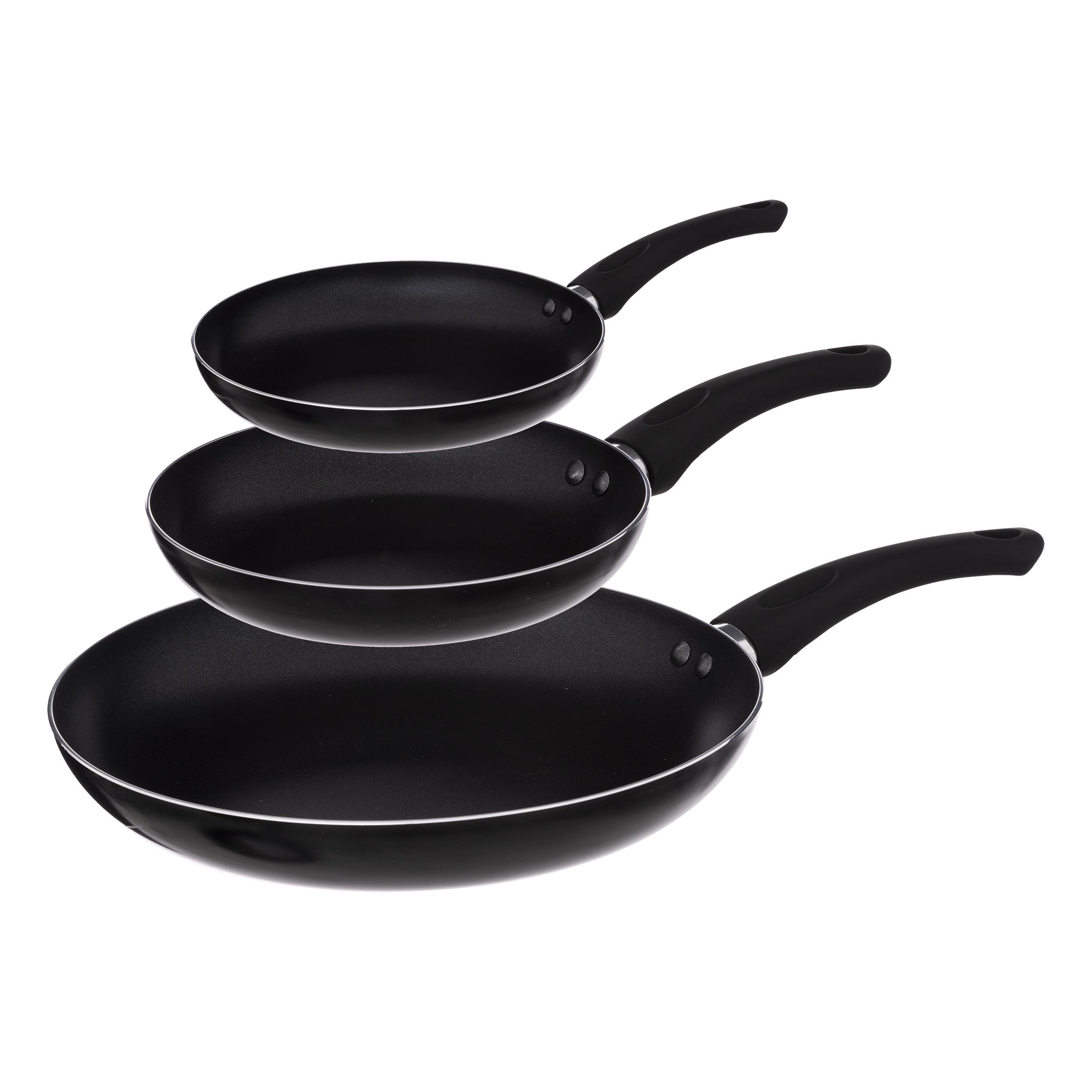 SET 3 POELES ALUMINIUM INDUCTION 20CM 24CM 28CM