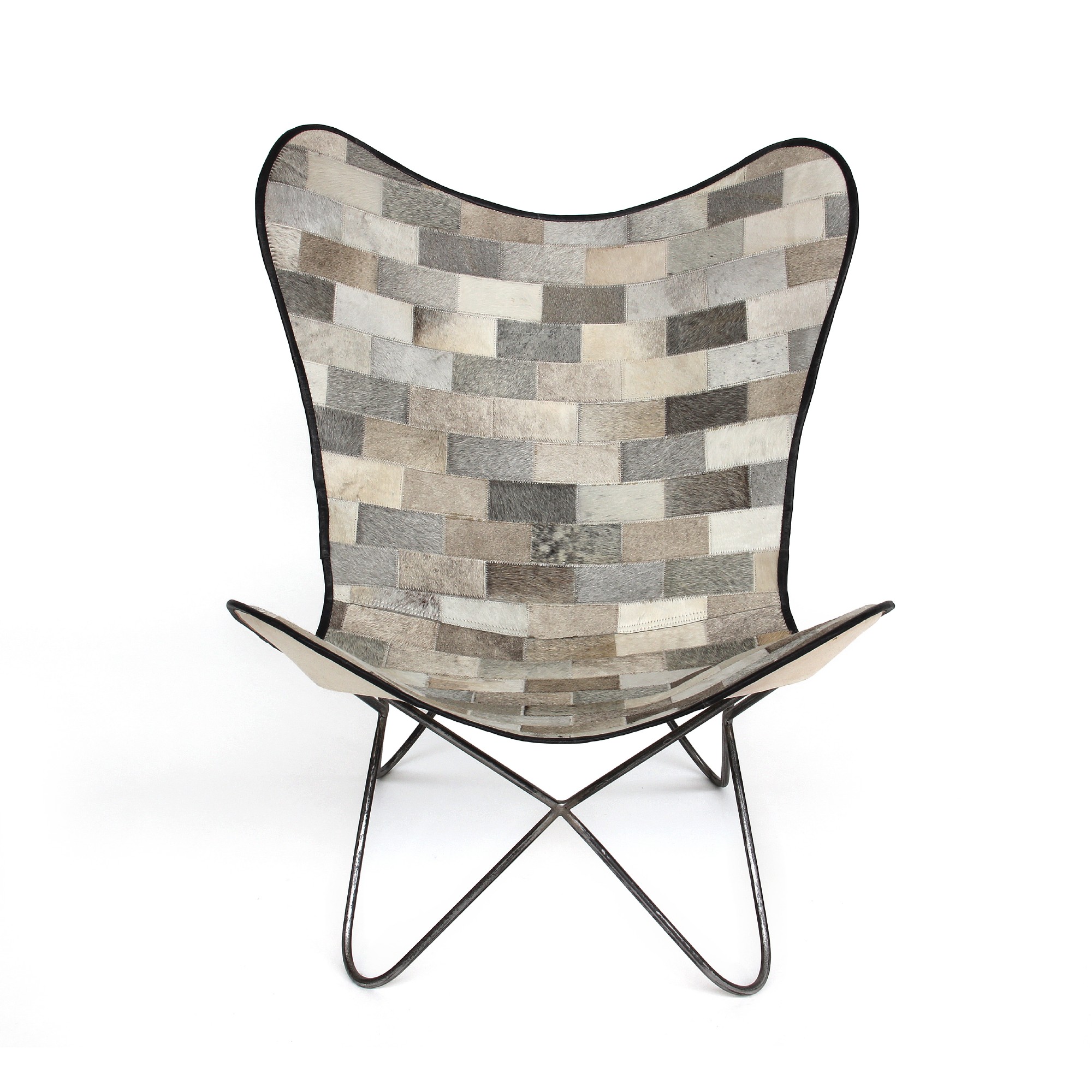 Lounger 'Jimmy', grau, weiß, T 72 cm, B 82 cm, H 92 cm von fischer's lagerhaus