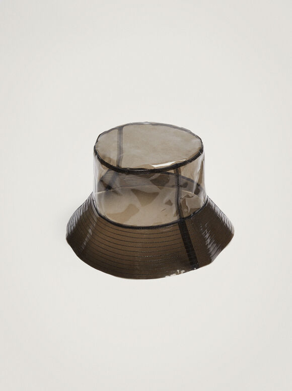 Chapéu transparente impermeável - Preto