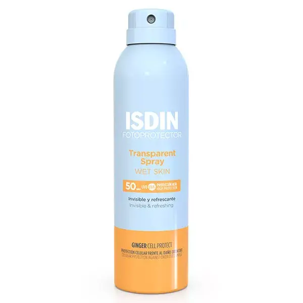 Protetor solar corporal em spray transparente Isdin Fotoprotector FPS 50 - 250ml