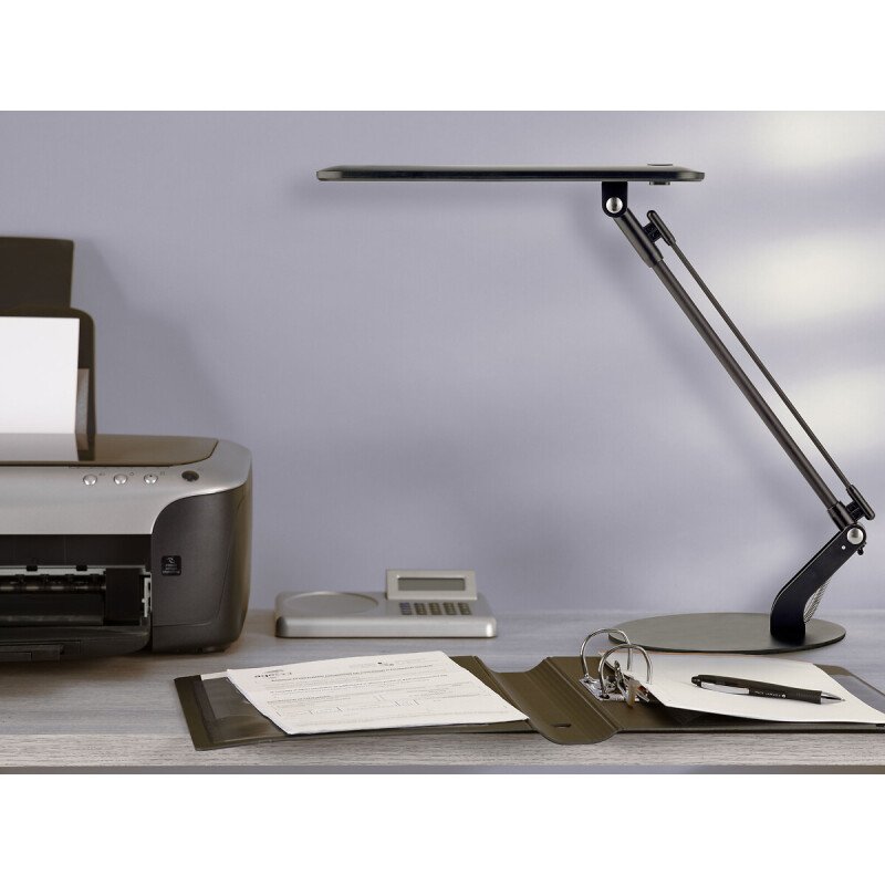 Lampe de bureau Led Unilux rumbaled noir prise Europe