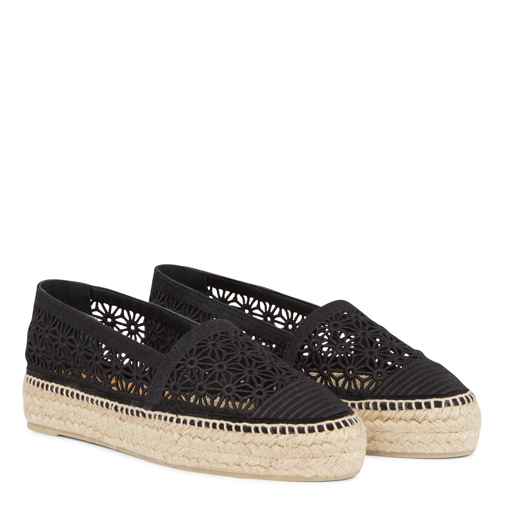 KERY - Espadrilles en crochet | Noir