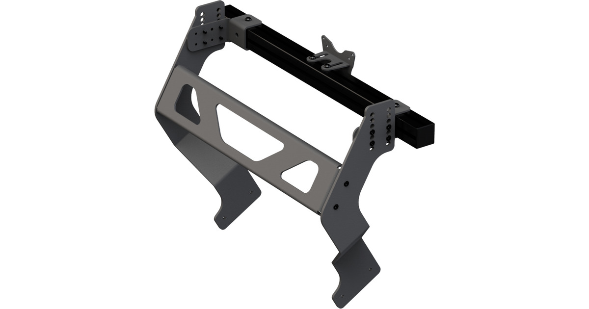 Res-TechGT Monitor Stand Integrated Single Reinforced monitorarm  (Zwart)