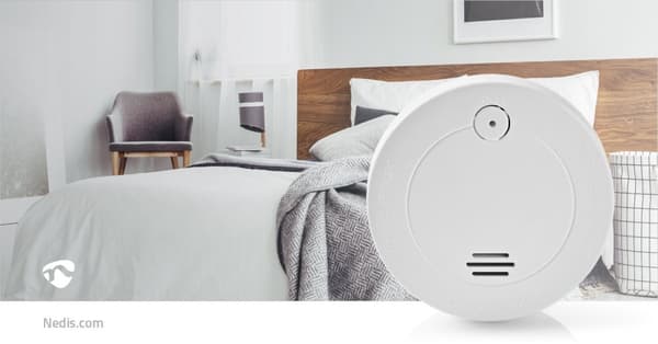 Røykvarsler | Batteri drevet | batteritid opp til: 1 år | EN 14604 | Med test knapp | 85 dB | ABS | Hvit