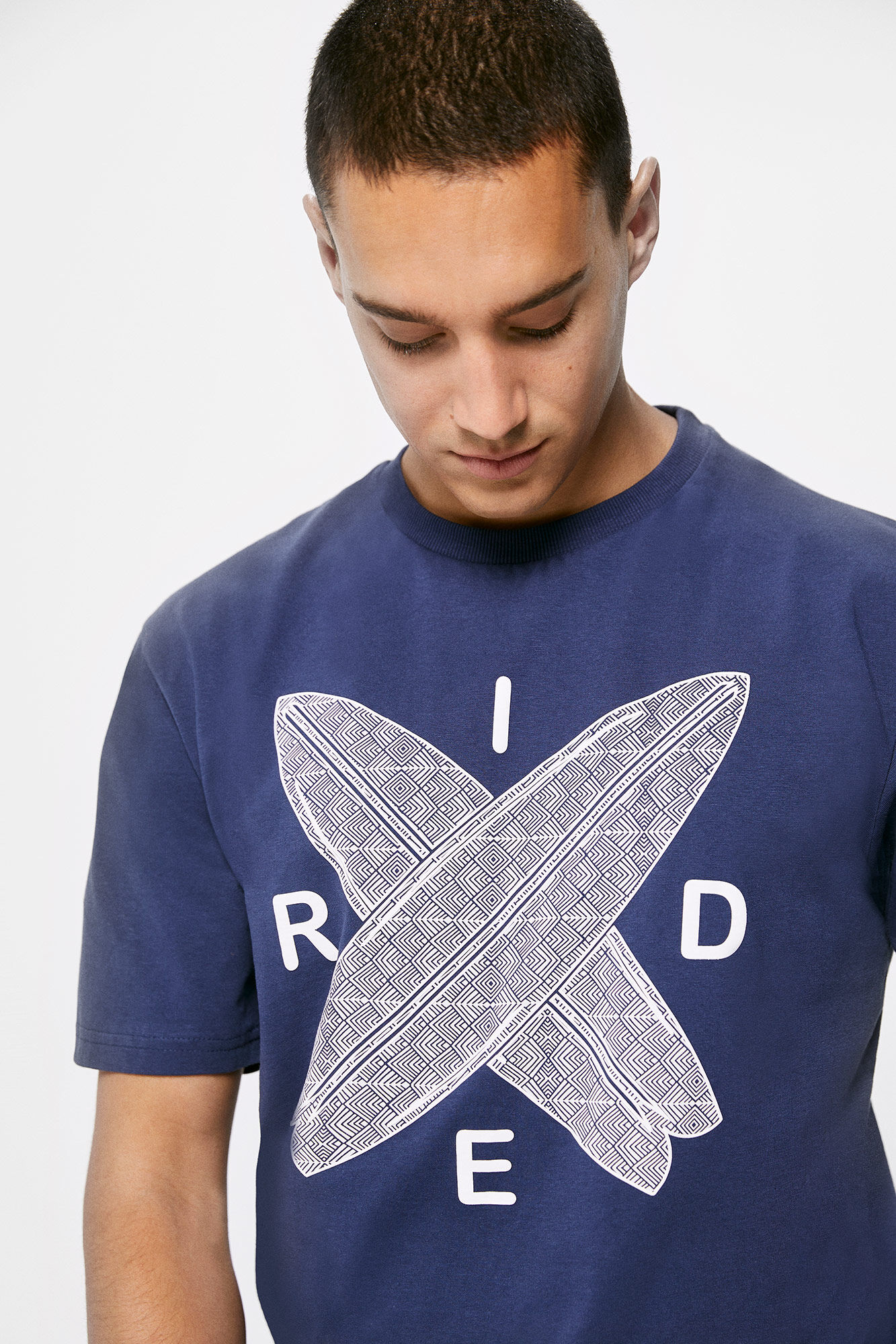Camiseta Ride - azul médio