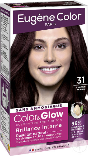 Eugène Color Color&Glow Coloration Ton Sur Ton N°31 Châtain Acajou 1 Kit