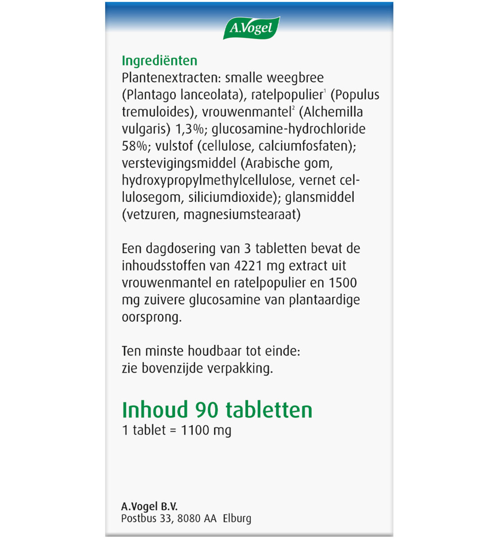 A.Vogel Alchemilla glucosamine (90 tabletten)