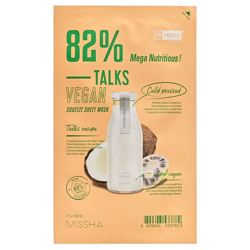 MISSHA - Talks Vegan Squeeze Sheet Mask - 7 soorten