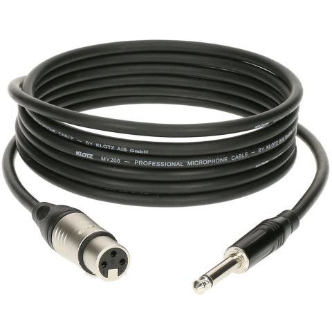 Klotz M1FP1K0500 microfoonkabel 3p XLR female - jack 6.35 mm male 5 m