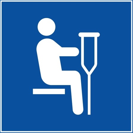Panneau d'information - Picto Siège prioritaire blessés - ISO 7001