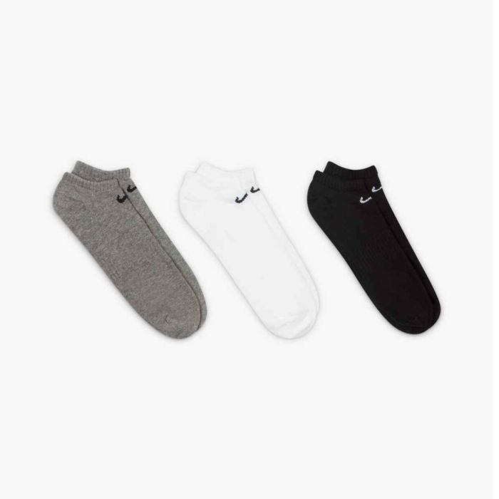 Nike Unisex Everyday Lighweight No-Show Socks 3-Pack Hvid