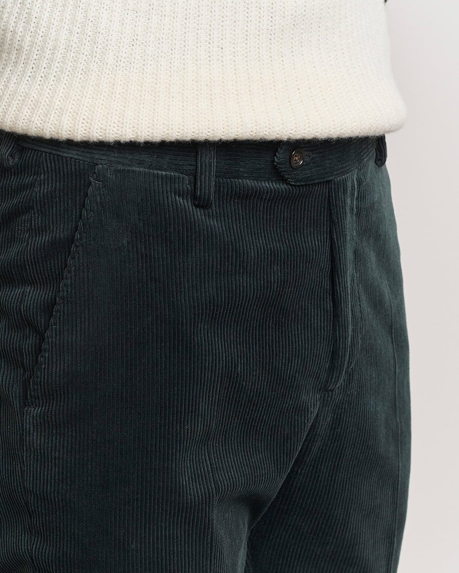 GANT Slim Corduroy Suit Trousers Tartan Green