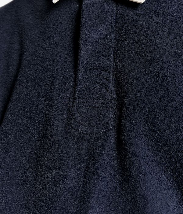 Pop Trading Company Terry Rugby Polo Sweatshirt (navy)