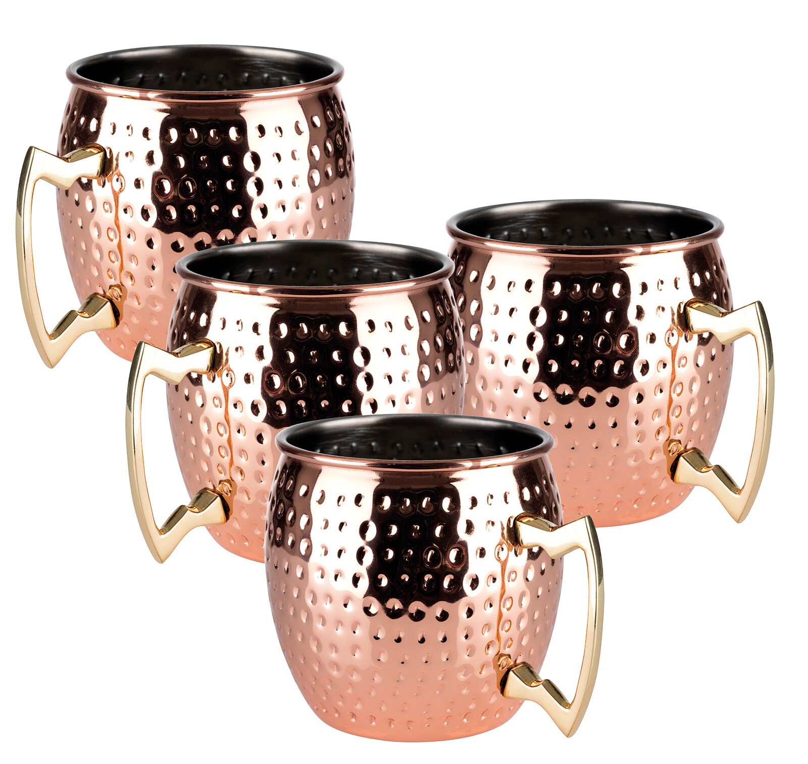 APS 4er Set Moscow Mule Becher 500 ml Kupfer glänzend