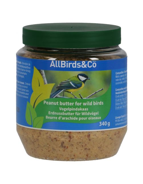 Allbirds&Co Vogelpindakaas - Tuinvogelvoer - 340 g