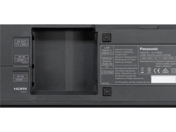 Panasonic SC-HTB900 - Højttalersystem - til hjemmebiograf - 3.1.kanal - trådløs - Bluetooth - App-kontrolleret - 505 Watt (Total) - sort