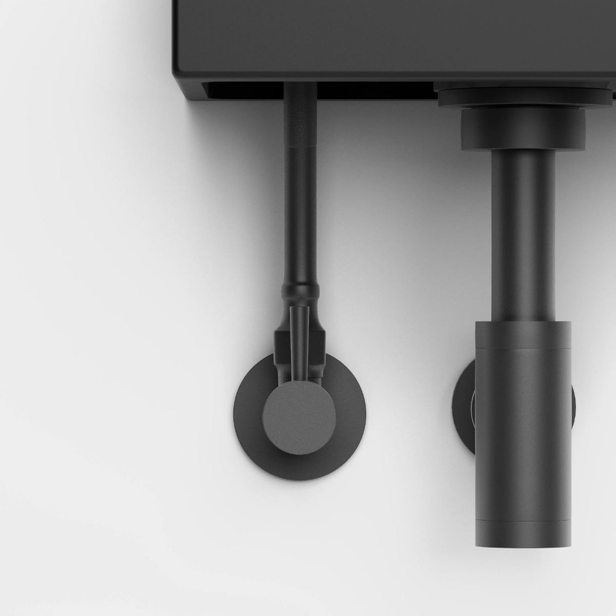 Clou InBe design hoekstopkraan zwart mat