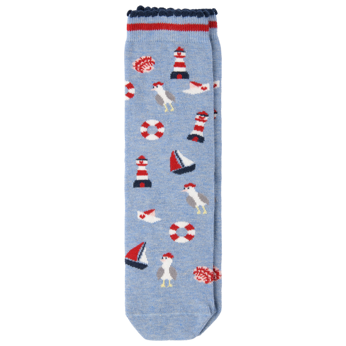 Gina Benotti 1 Paar Damen Socken mit maritimen Motiven blau