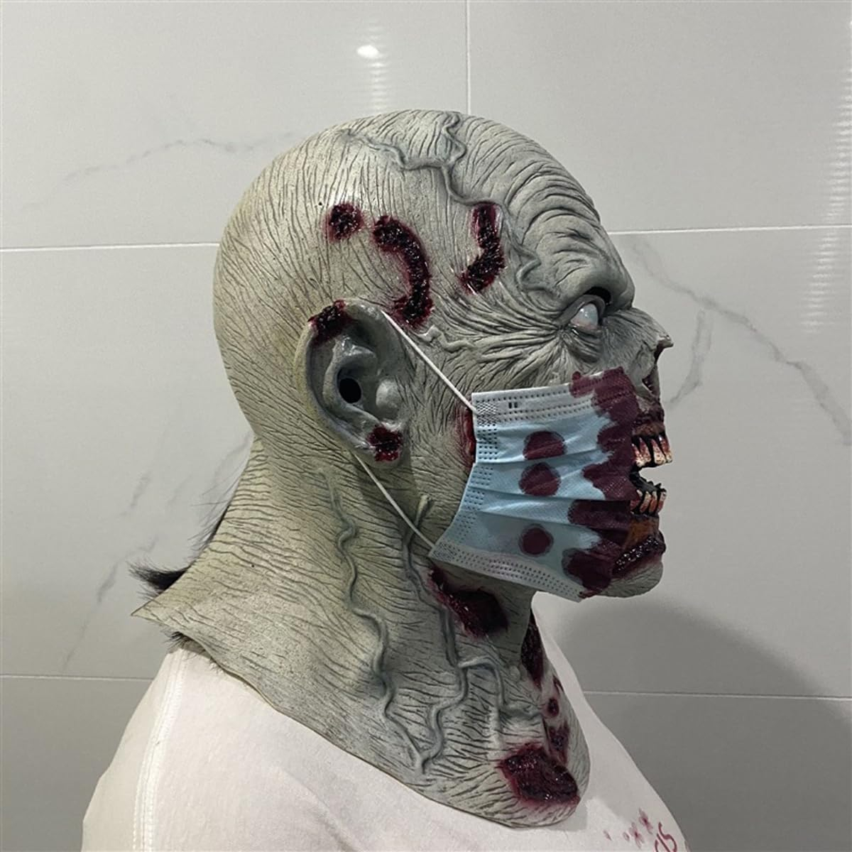 Latex Grusel Maske Halloween Gesichtsmaske Kostüm Zubehör Motto Party Accessoire Fasnachts Foto Requisite - Horror Arzt
